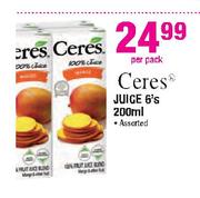 Ceres-Juice Assorted-6x200ml Per Pack