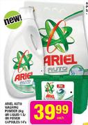 Ariel Auto Washing Powder-2kg Or Liquid-1.5ltr Or Power Capsules-14's Each