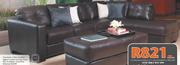 Uppers Cincinnati 2 Piece Leather Uppers Corner Lounge Suite