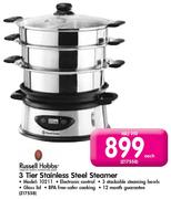 Russell Hobbs 3 Tier Stainless Steel Steamer-10211 Each