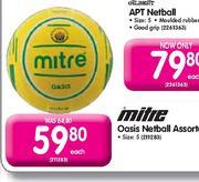 Mitre Netball Assorted-Each