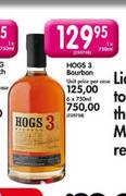 Hogs 3 Bourbon-750ml