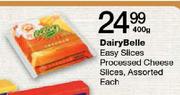 Dairybelle Easy Slices Processed Cheese Slices Assorted-400g Each