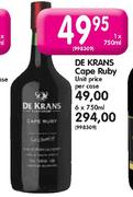 De Krans Cape Ruby-1X750ml