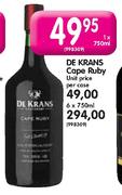 De Krans Cape Ruby-6X750ml