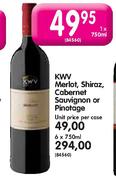 KWV Merlot, Shiraz, Cabernet Sauvignon Or Pinotage-1X750ml