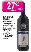 Barefoot Merlot, Cabernet Sauvignon Or Pinot Grigio-6X750ml