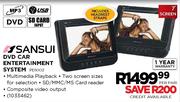Sansui DVD Car Entertainment System(PD1002)-Per Pair