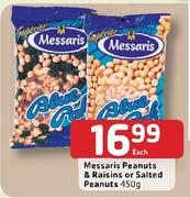 Messaris Peanuts & Raisins Or Salted Peanuts-450g Each