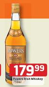 Powers Irish Whiskey-750ml Each