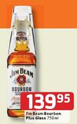 Jim Beam Bourbon Plus Glass-750ml