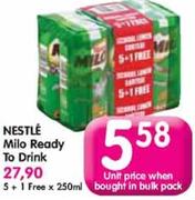 Nestle Milo Ready To Drink - 5x250ml
