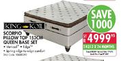 King Koil Scorpio Pillow Top 152cm Queen Base Set