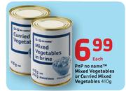 PnP No Name Mixed Vegetables Or Curried Mixed Vegetables-410g Each