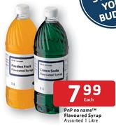 PnP No Name Flavoured Syrup 1Ltr-Each