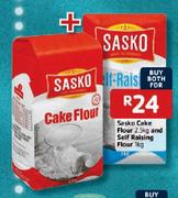 Sasko Cake Flour-2.5kg & Self Raising Flour-1kg