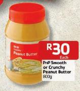 PnP Smooth Or Crunchy Peanut Butter-800g Each