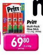 Pritt Multi-Pack Glue Stick-3x43g
