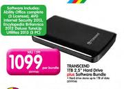 Transcend 1TB 2.5" Hard Drive Plus Software Bundle-Per Bundle