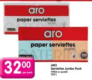 Aro Serviettes Jumbo Pack-200's-Per Pack
