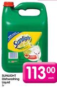 Sunlight Dishwashing Liquid-5L Each