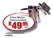 2-Lever Mortice Chrome Lockset Each