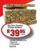 SA Pine Treated Timber Battens Each