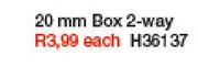 Conduit 20mm Box 2-Way-H36137 Each