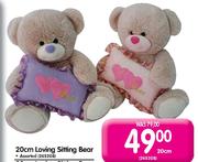 20cm Loving Sitting Bear Assorted