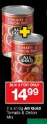 All Gold Tomato & Onion Mix-2 x 410gm