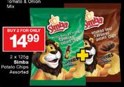 Simba Potato Chips-2 x 125gm