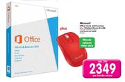 Microsoft Office Home And Business Plus Wireless Mouse Bundle-Per Bundle