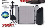 Megamaster 3 Piece Fireplace Set-Mega0319 Per Set