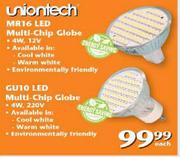 Uniontech MR16 Or GU10 LED Multi-Chip Globe Each