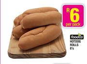 Foodco Hotdog Rolls-6's Per Pack