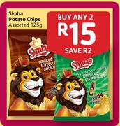 Simba Potato Chips Assorted-2x125g