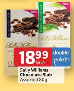 Sally Williams Chocolate Slab Assorted-80g Each
