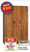High Point Tyra 115cm 3 Door Robe