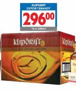 Klipdrift Export Brandy-12 x 200ml