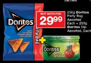 Doritos Party Bag-250gm + Doritos Dip-200gm