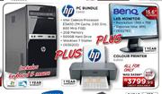 Hp PC Bundle Plus Benq LED Monitor Plus Hp Colour Printer