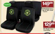 Q-Premium 6 Piece Spring Leaf Car Seat Covers-Each