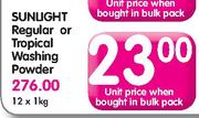Sunlight Regular Or Tropical Washing Powder-12X1Kg