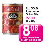All Gold Tomato And Onion Mix-12X410g