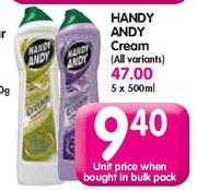 Handy Andy Cream-5X500ml Each