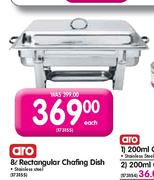 Aro 8Ltr Rectangular Chafing Dish-Each