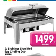 9L Stainless Steel Roll Top Chafing Dish