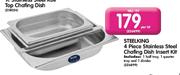 Steelking 4 Piece Stainless Steel Chafing Dish Insert Kit-Per Kit