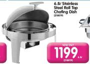 6.8L Stainless Steel Roll Top Chafing Dish-Each