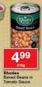 Rhodes Baked Beans In Tomato Sauce-410gm